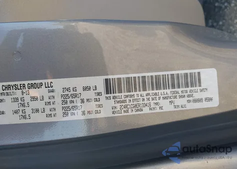 2014 Chrysler Town & Country Touring-L from USA, damaged, VIN 2C4RC1CG0ER133416